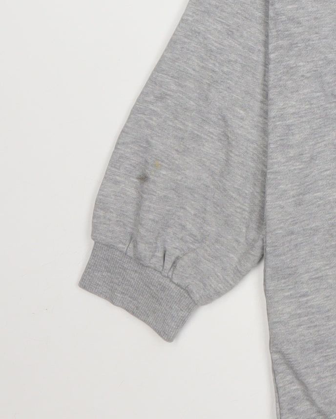 Noisy May Women's Grey Oversized Boston Print Sweatshirt Size 18