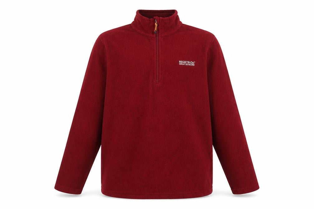 Regatta Womens Red Fleece 1/4 Zip Pullover Sweatshirt UK 14