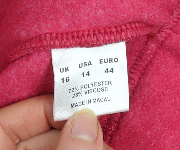 East Women’s Pink Pullover Fleece Sweatshirt Size 16