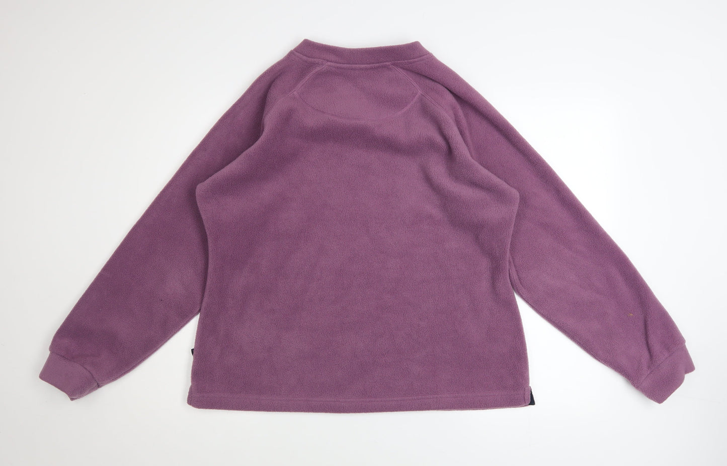 Peter Storm Women Purple Fleece V-Neck Pullover Sweatshirt Size 18