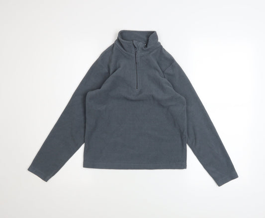 Mountain Warehouse Boys Grey Fleece 9-10 Years Half Zip Sweatshirt