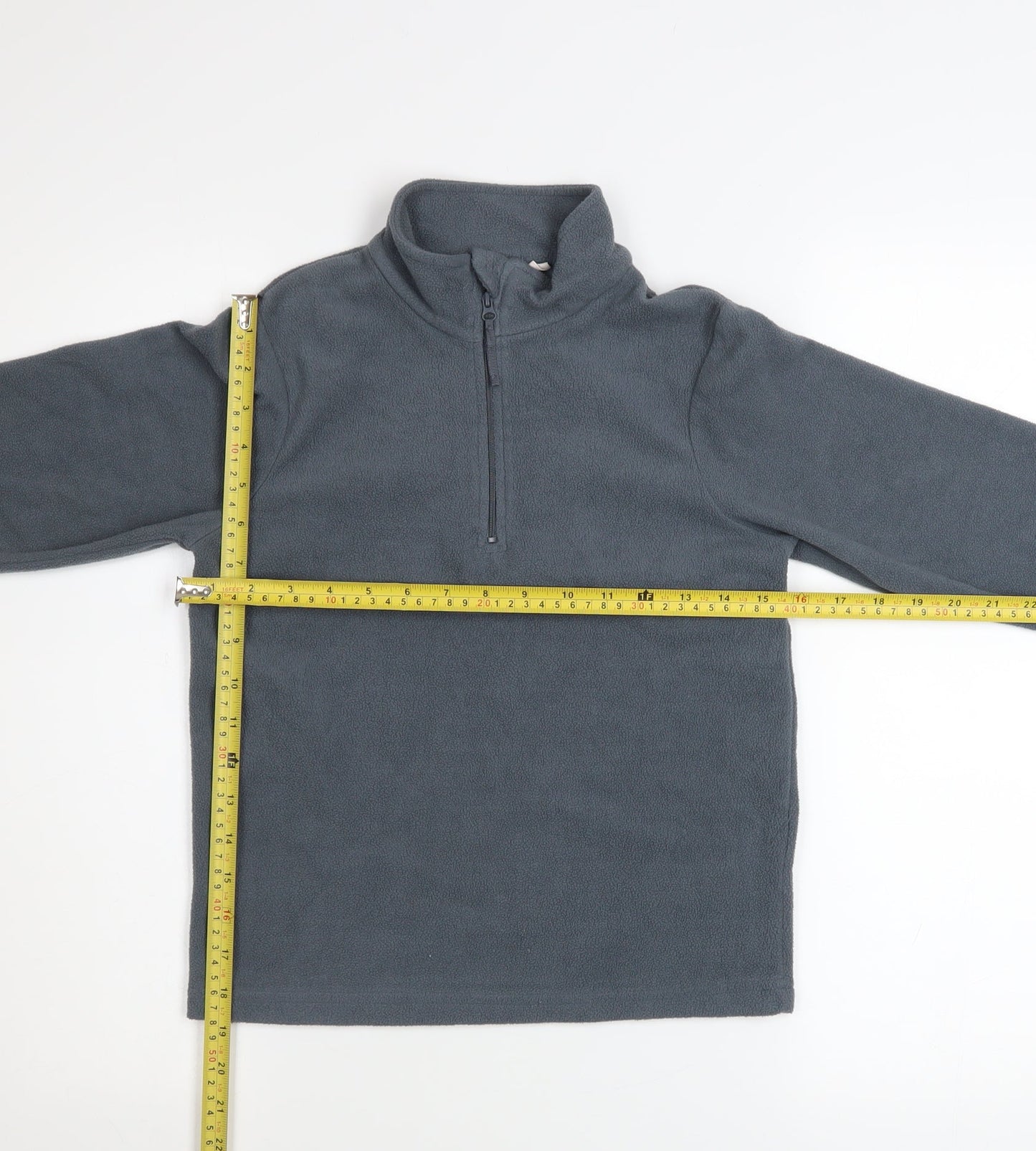 Mountain Warehouse Boys Grey Fleece 9-10 Years Half Zip Sweatshirt