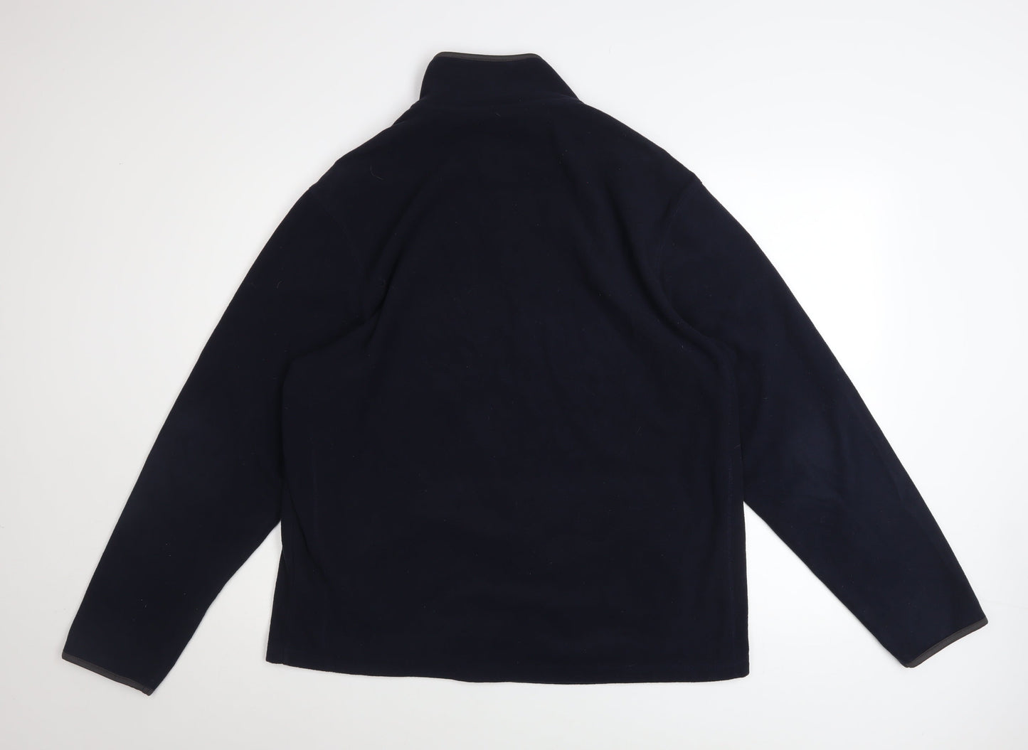 Marks and Spencer Men's Blue Fleece Full Zip Jacket L