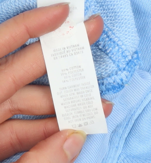 Aerie Unisex Blue Smiley Academy Graphic Pullover Sweatshirt Size S