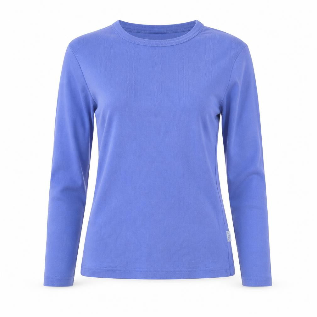 Paco Women's Blue Crew Neck Cotton Long Sleeve Pullover Jumper S