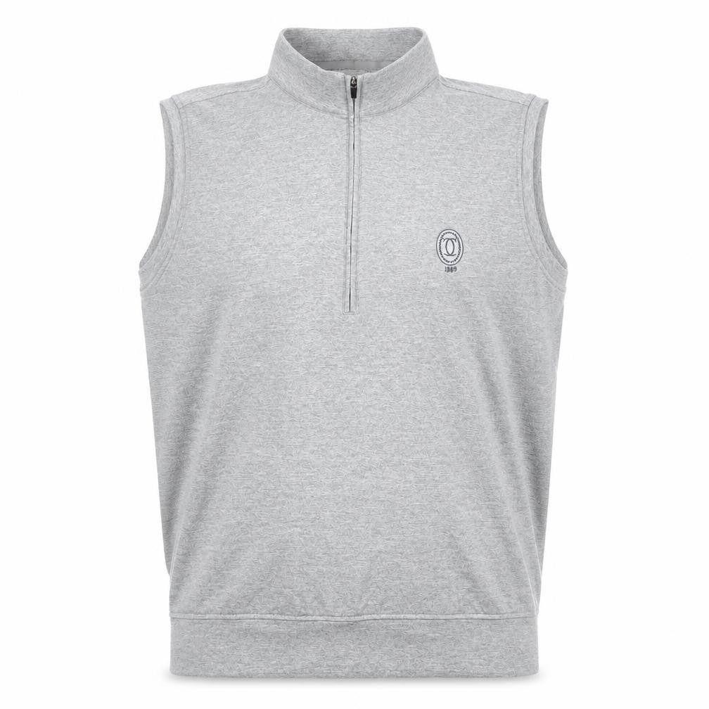 Donald Ross Men's Grey Sleeveless 1/2 Zip Golf Top Size M