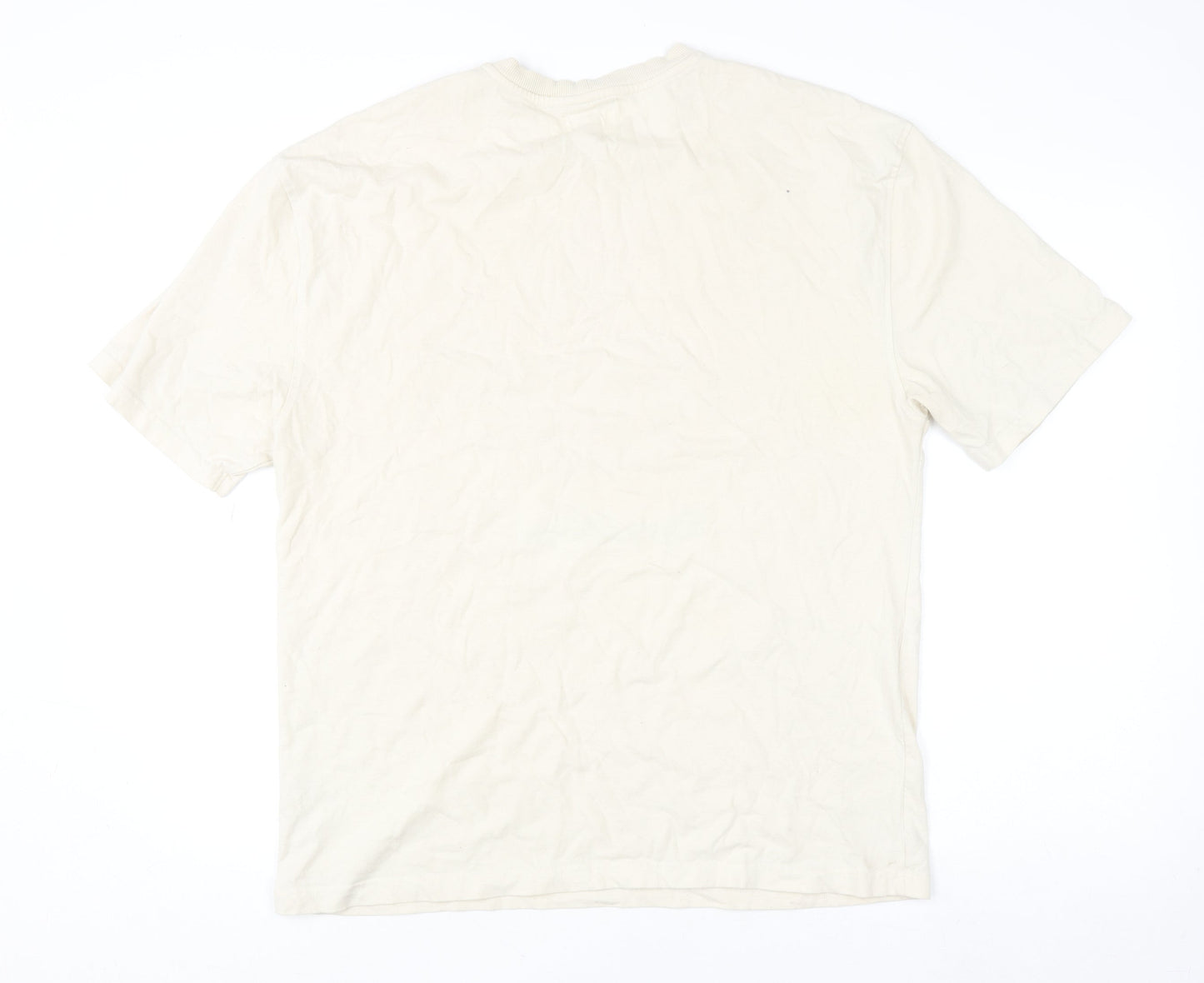 River Island Men's Beige Graphic Print Sanctuary T-Shirt Size S