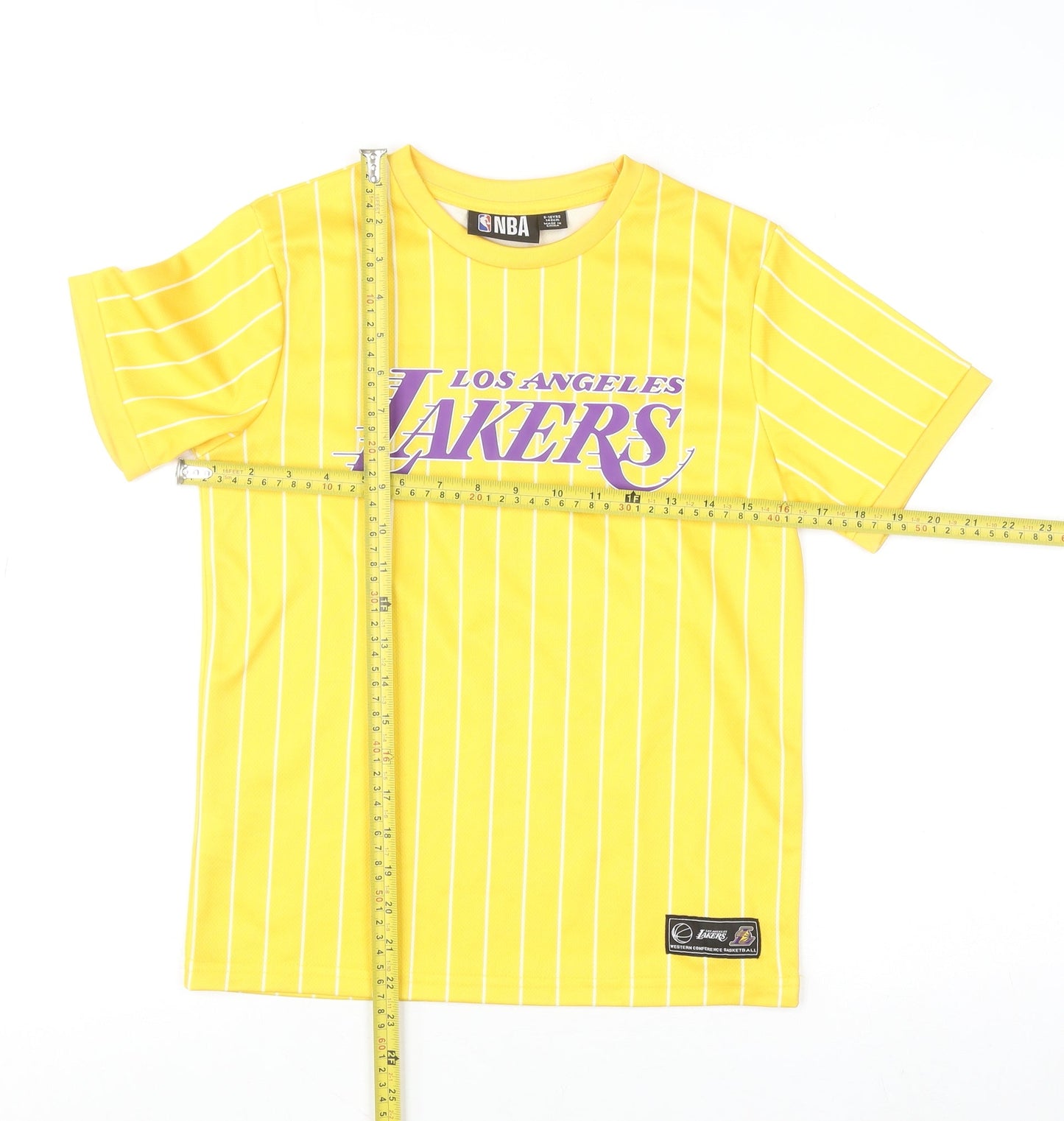 NBA Boys Yellow Los Angeles Lakers James 6 Short Sleeve T-Shirt 9-10 Years