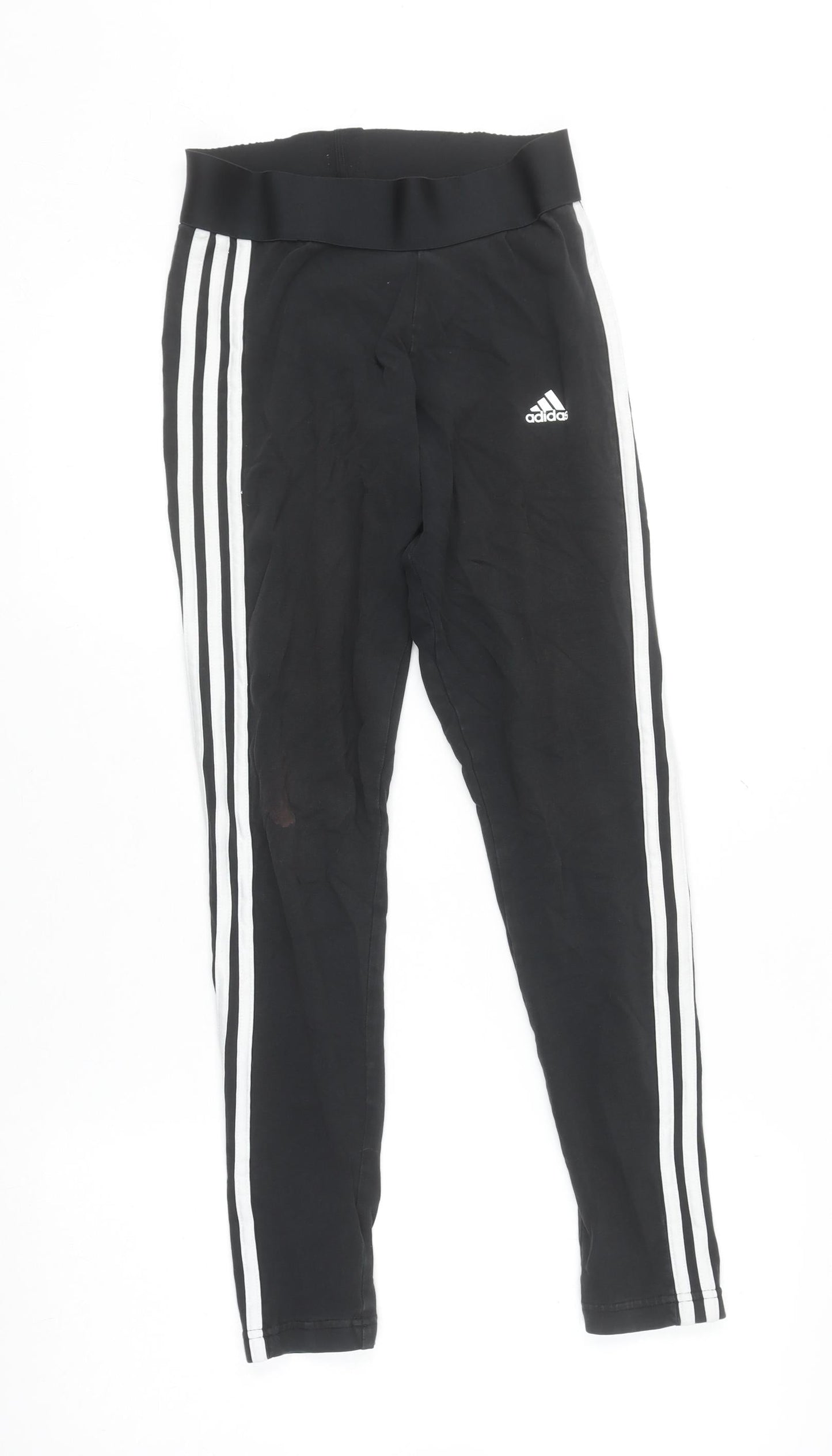 Adidas Womens Black Slim Fit Leggings Side Stripe Small