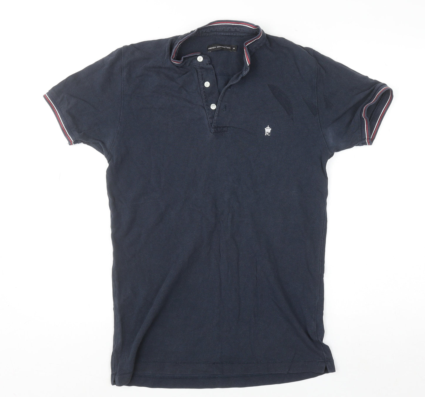 French Connection Men’s Blue Cotton Polo Shirt Medium