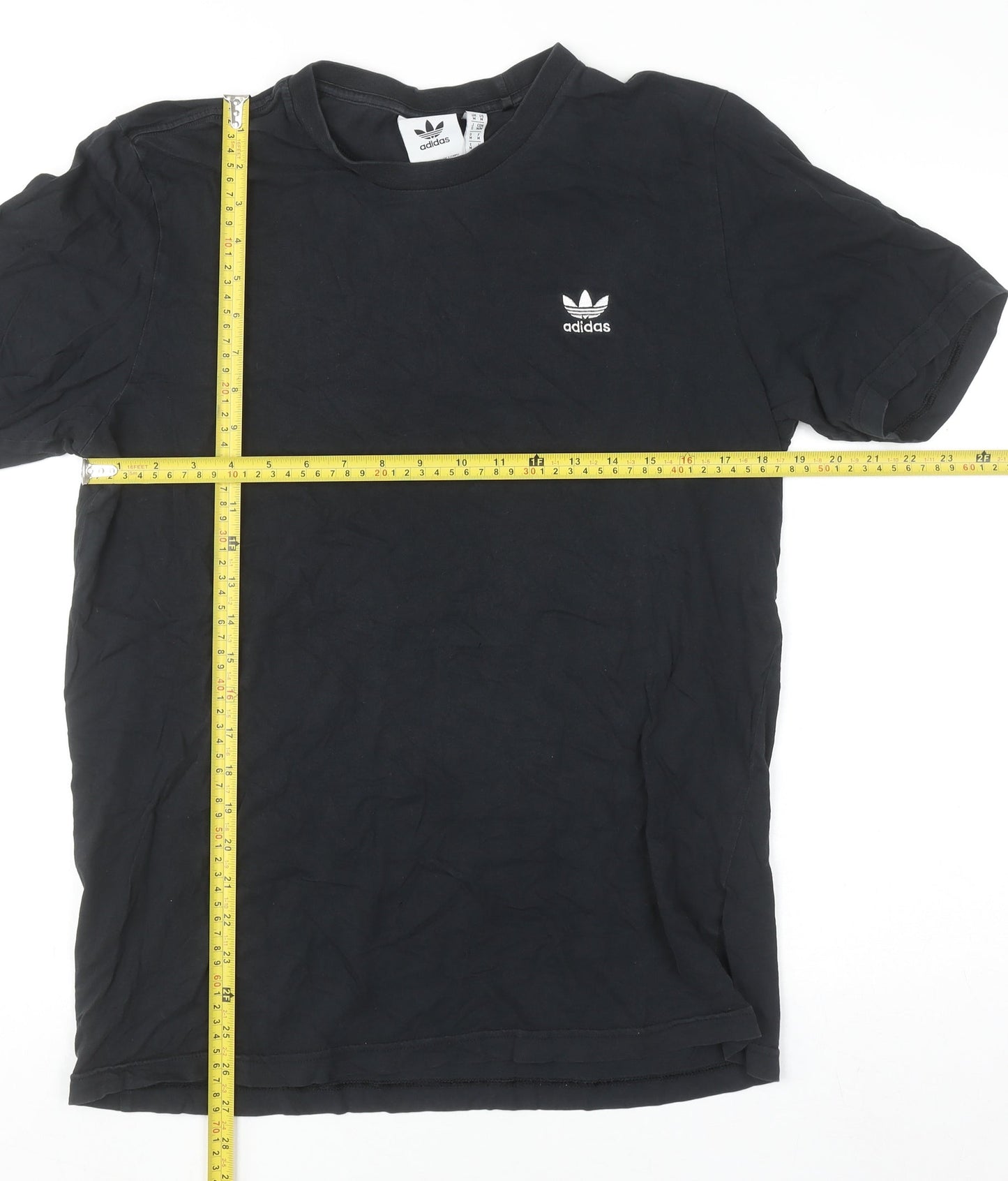 Adidas Men's Black Cotton Crew Neck Short Sleeve Sports T-Shirt M