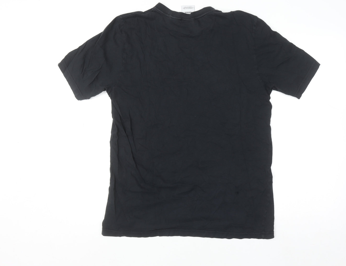 Adidas Men's Black Cotton Crew Neck Short Sleeve Sports T-Shirt M