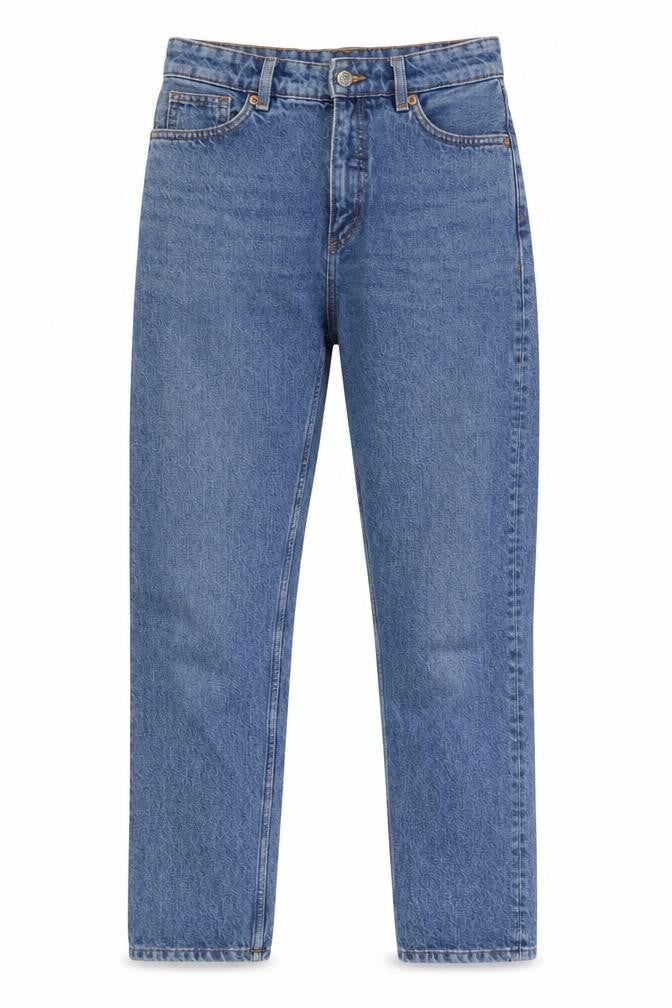 Monki Women’s Blue High Relaxed Fit Straight Denim Jeans Size 25