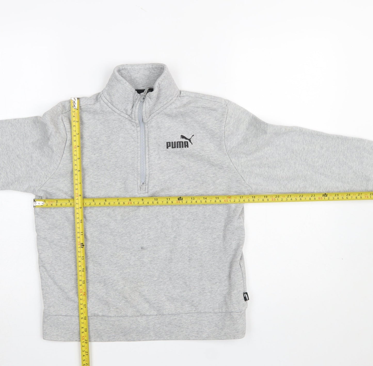 Puma Women's Grey 1/2 Zip Pullover Sweatshirt XS