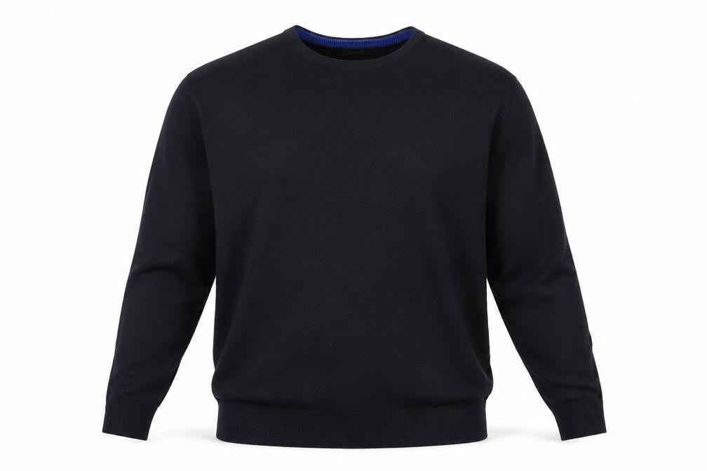 James Pringle Men's Black Cotton Crew Neck Jumper L