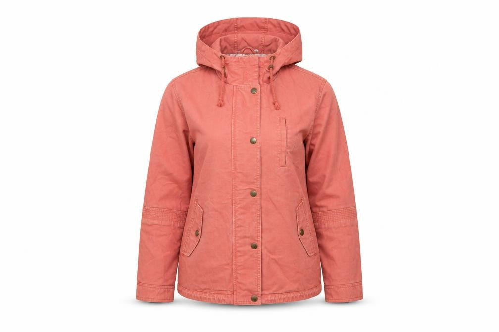 Marks & Spencer Women's Pink Hooded Cotton Anorak Jacket Size 10