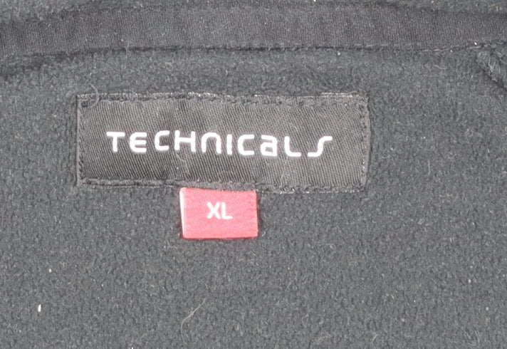Technicals Men’s Black XL Fleece 1/4 Zip Pullover Sweatshirt