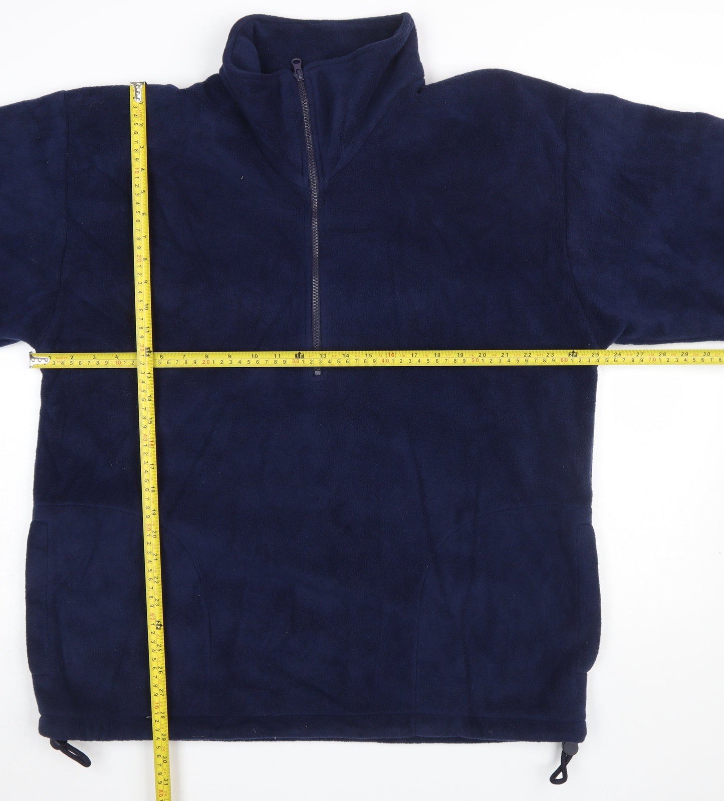 GTC Men's Blue Fleece 1/2 Zip Pullover Sweatshirt L