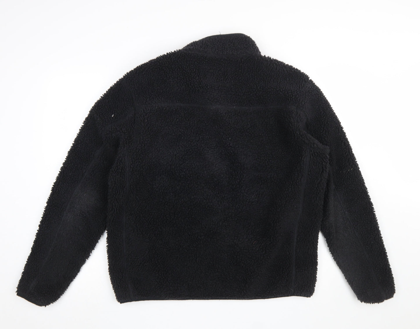 Lands' End Men's Black Fleece Full Zip Jacket Size L Regular