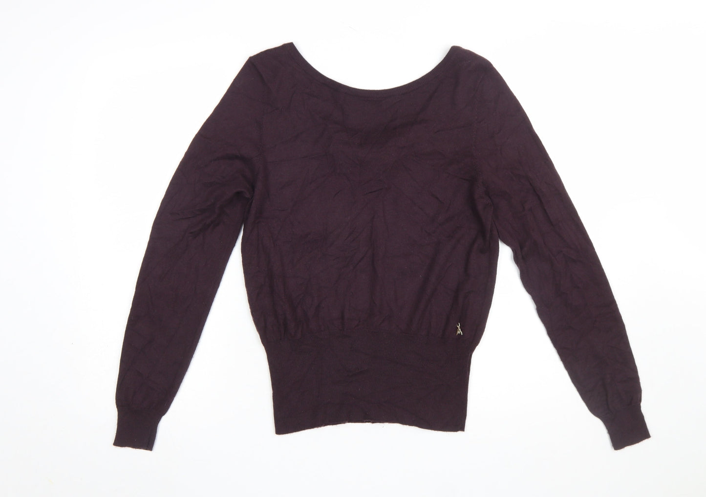 Patrizia Pepe Women's Purple Bow Pullover Jumper Size S Classic Fit