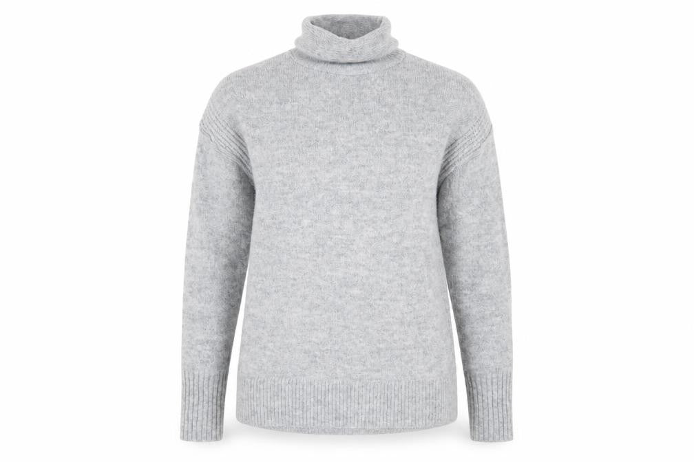 Gap Women's Grey Roll Neck Knit Jumper Size S