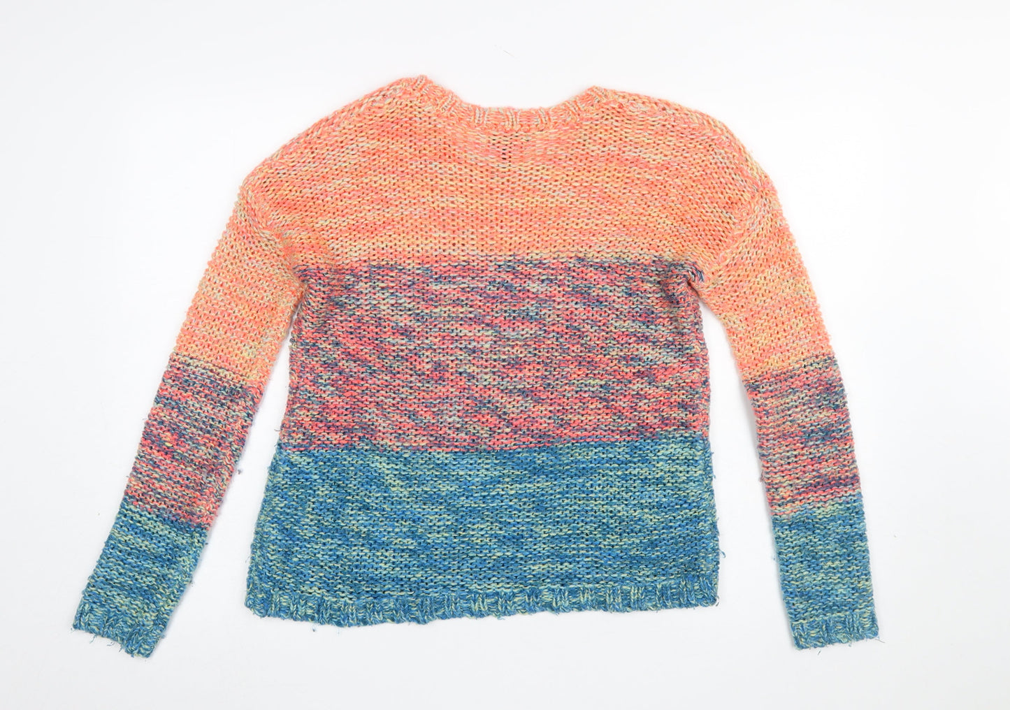 Topshop Women’s Multicoloured Chunky Knit Pullover Jumper Size 6