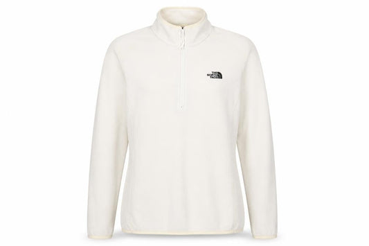 The North Face Womens Ivory 1/4 Zip Fleece Pullover Sweatshirt L