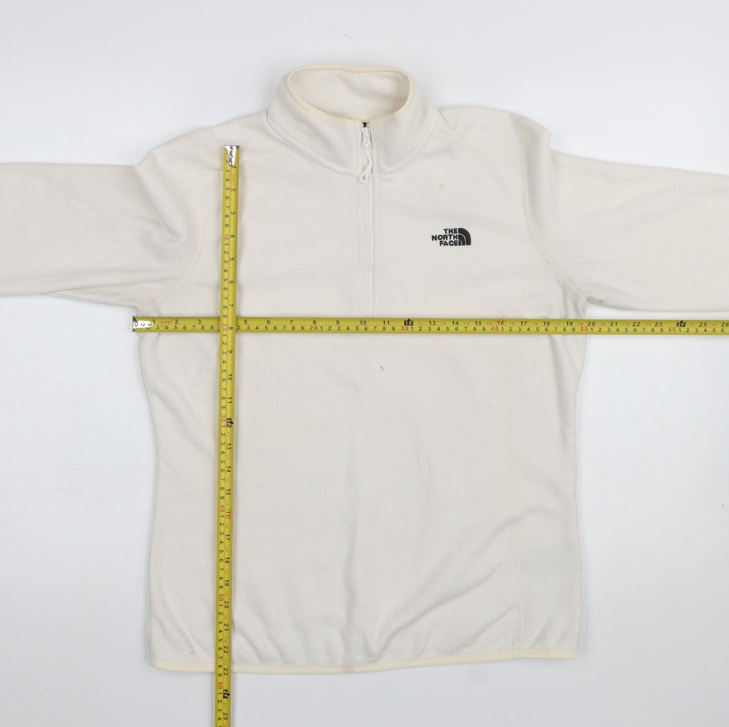 The North Face Womens Ivory 1/4 Zip Fleece Pullover Sweatshirt L