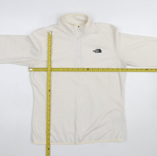 The North Face Womens Ivory 1/4 Zip Fleece Pullover Sweatshirt L