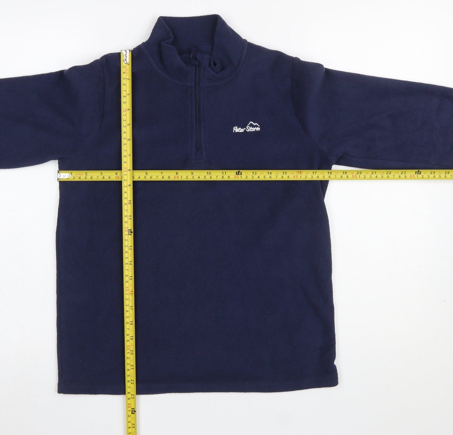 Peter Storm Boys Blue Fleece 1/4 Zip Pullover Sweatshirt 13 Years