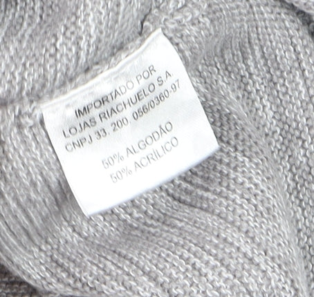 Original Mens Grey Cotton Acrylic Crew Neck Pullover Jumper L