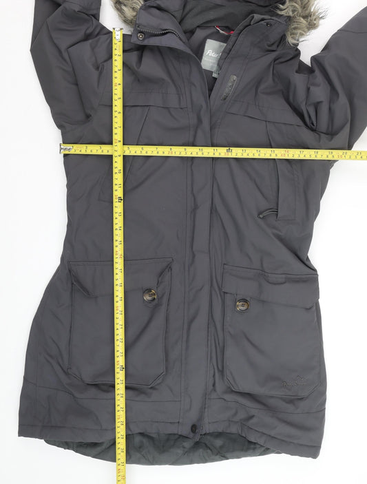 Peter Storm Women’s Grey Size 12 Waterproof Hooded Parka Jacket