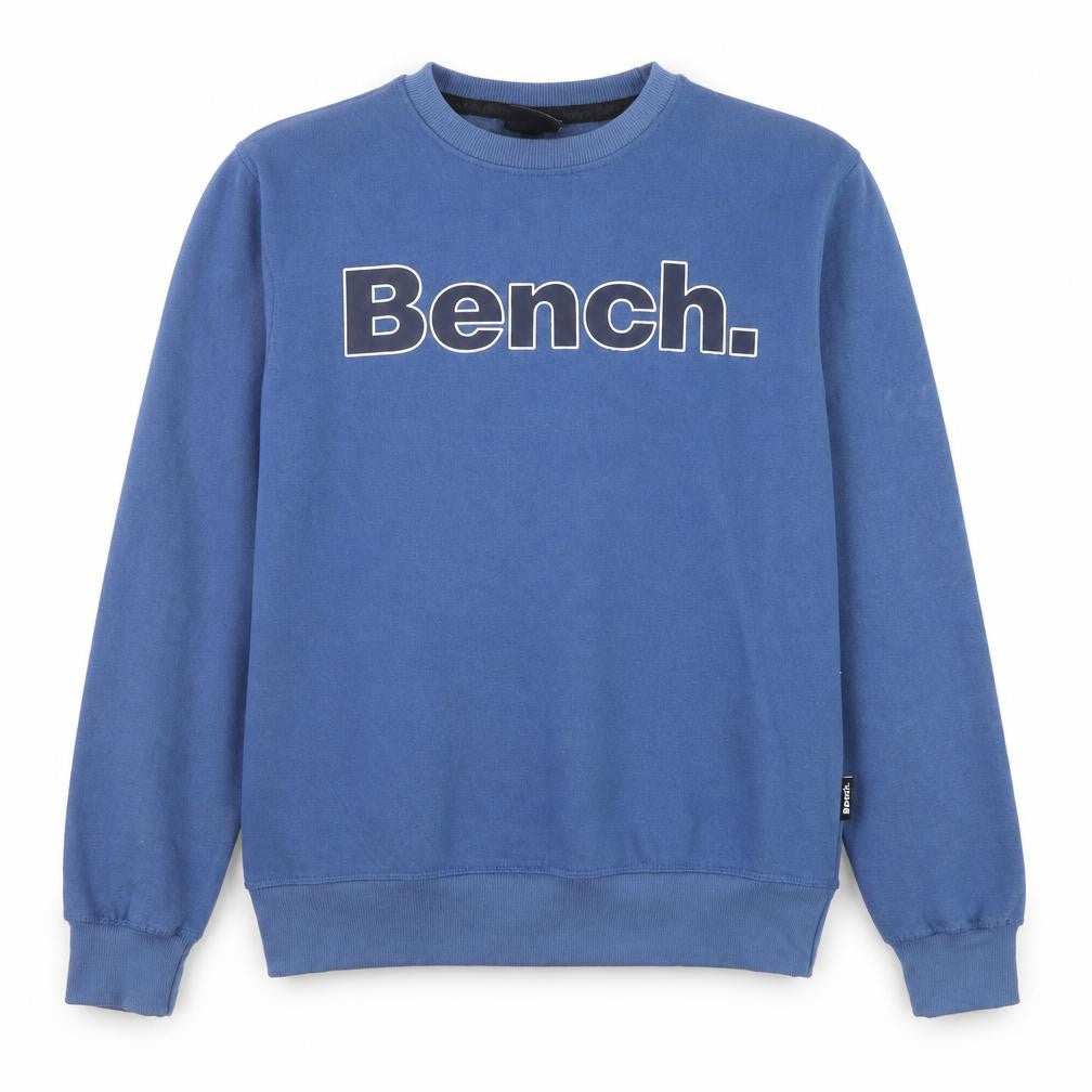 Bench Men's Blue Logo Crew Neck Sweatshirt Size M Regular Fit