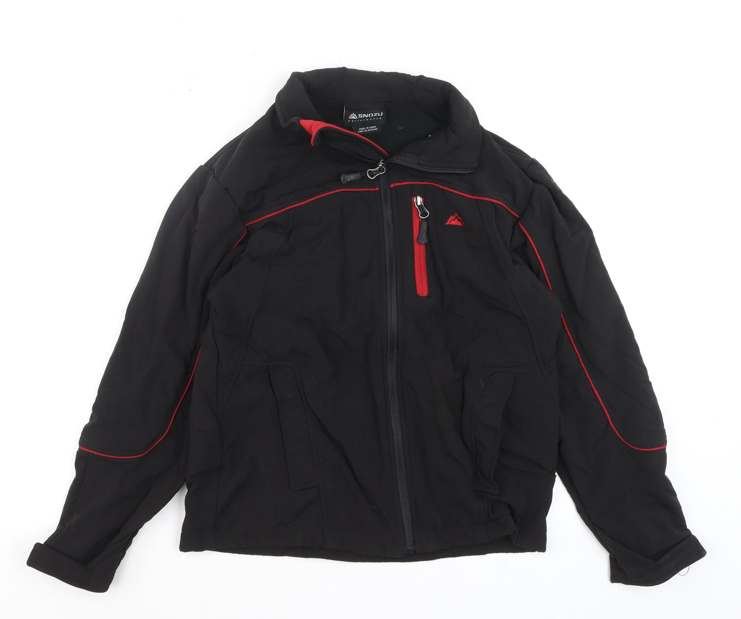 Snozu Womens Black Soft Shell Jacket M (10/12) Full Zip Outdoor