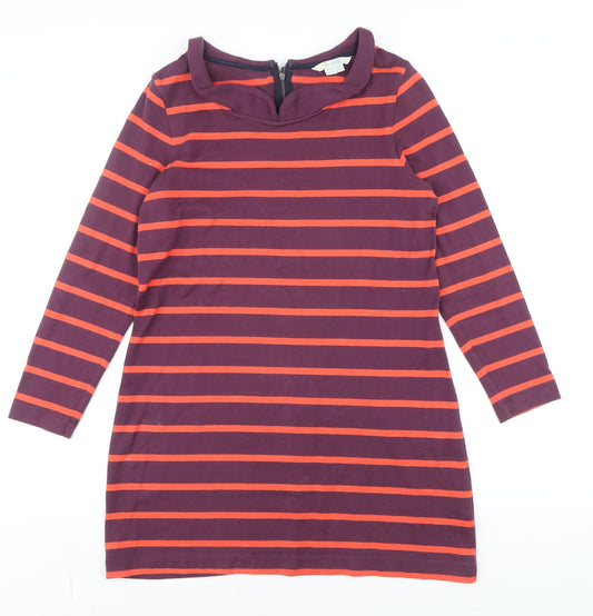 Boden Women’s Purple Striped Cotton Shift Dress Size 12P