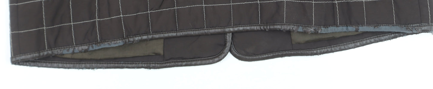 Basler Men’s Brown Quilted Check Waistcoat Size 40 Regular