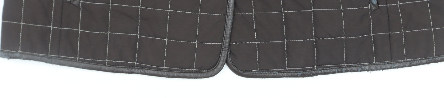 Basler Men’s Brown Quilted Check Waistcoat Size 40 Regular