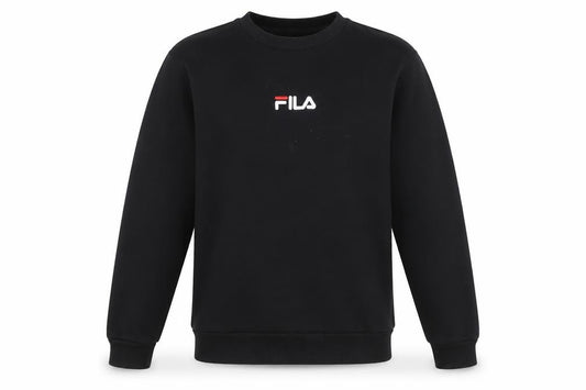 FILA Men's Black Crew Neck Logo Sweatshirt Size S Regular Fit
