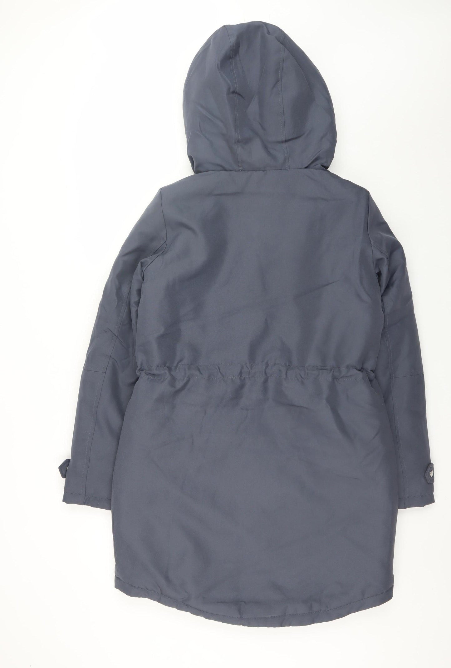 Vero Moda Women’s Blue Faux Fur Hooded Parka Coat Size S