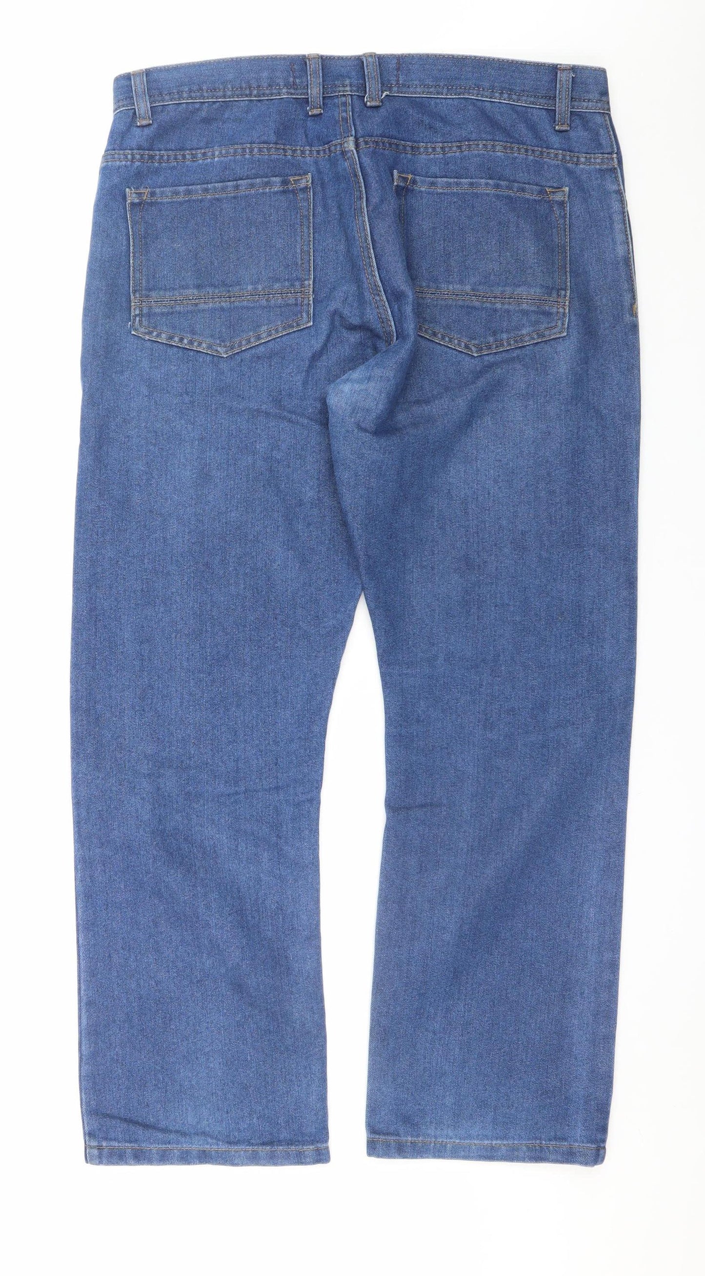 Denim Co Men's Blue Regular Fit Straight Jeans W34 L30