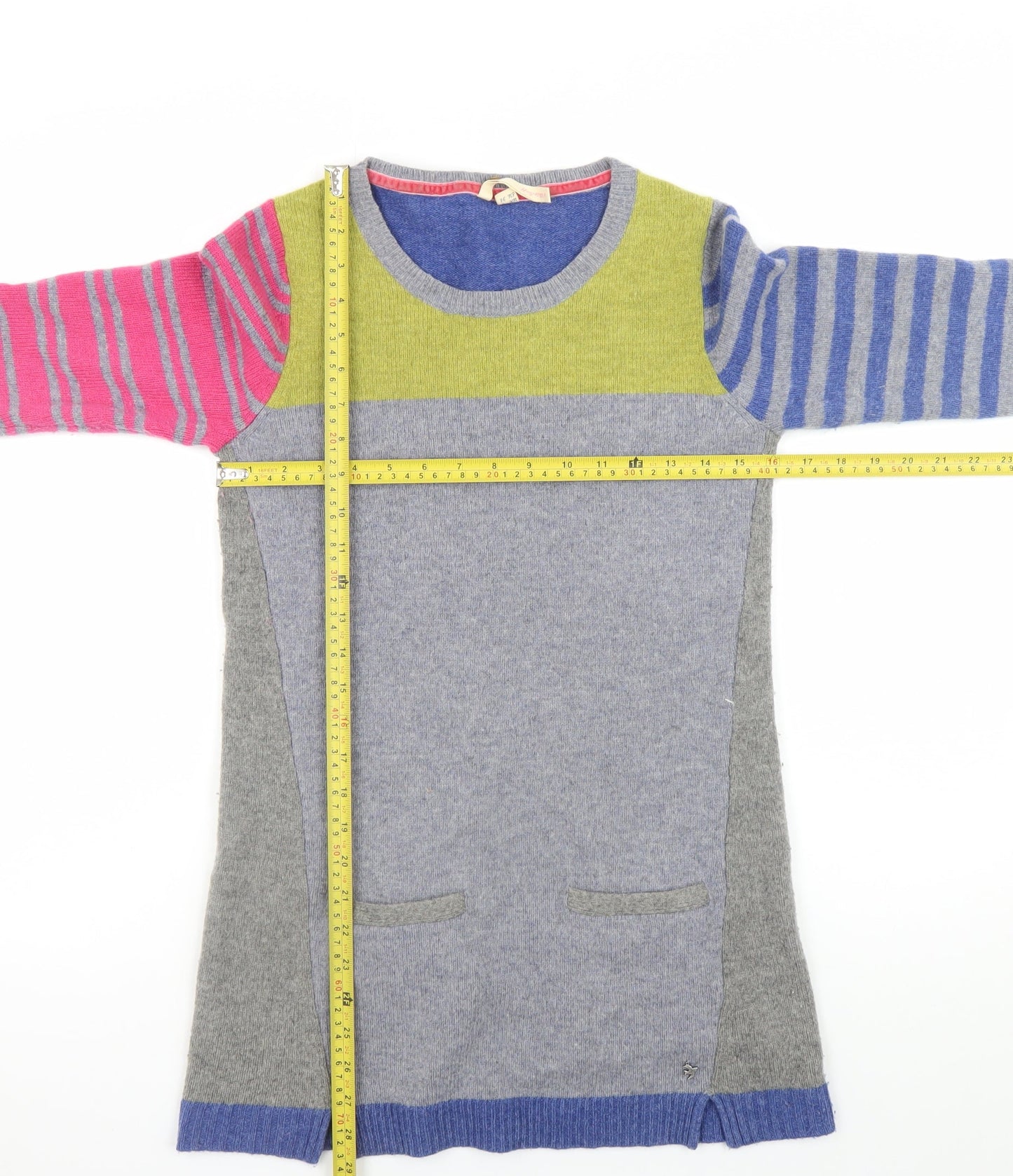 White Stuff Women’s Multicoloured Wool Jumper Dress Size 12