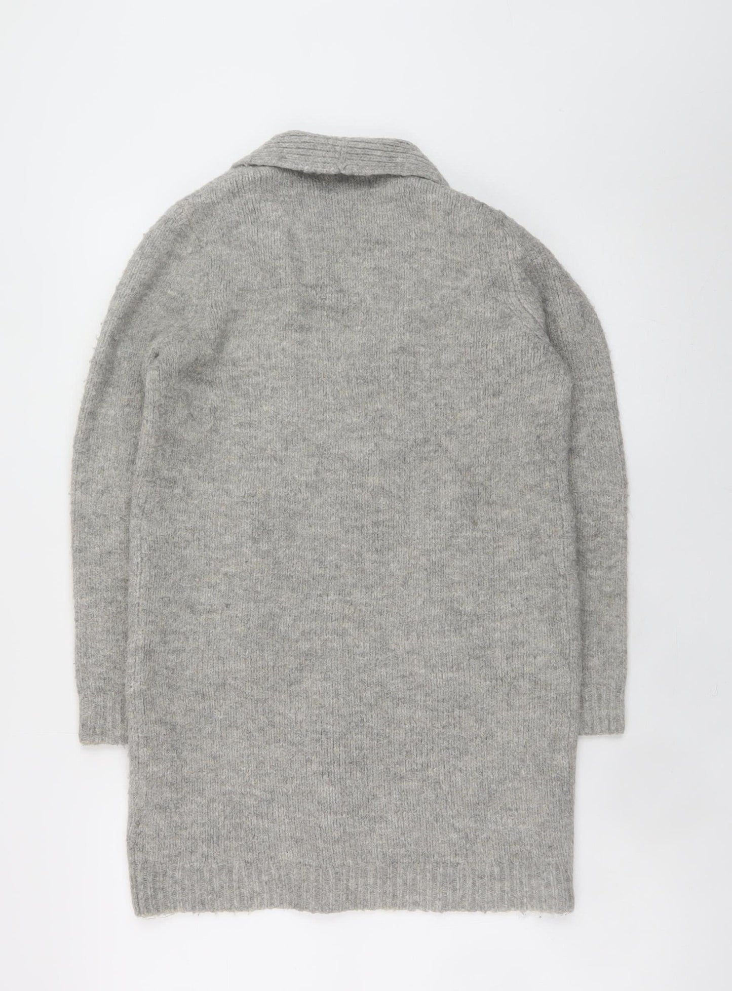 Lipsy Teens Grey Beaded Open Knit Long Sleeve Cardigan 9-10 YRS