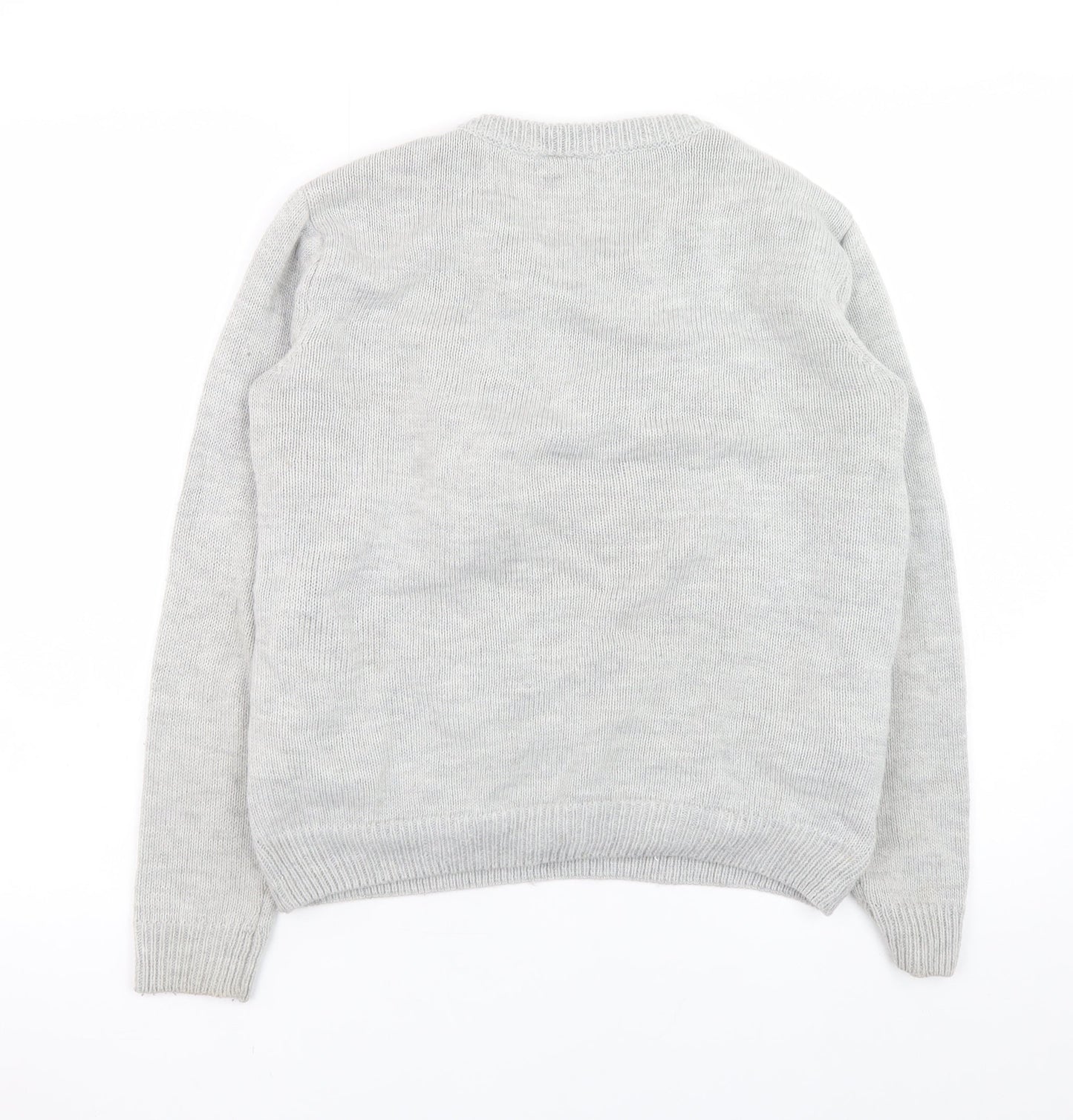 Disney Women’s Grey Bambi Christmas Pullover Jumper XS