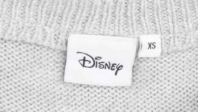 Disney Women’s Grey Bambi Christmas Pullover Jumper XS
