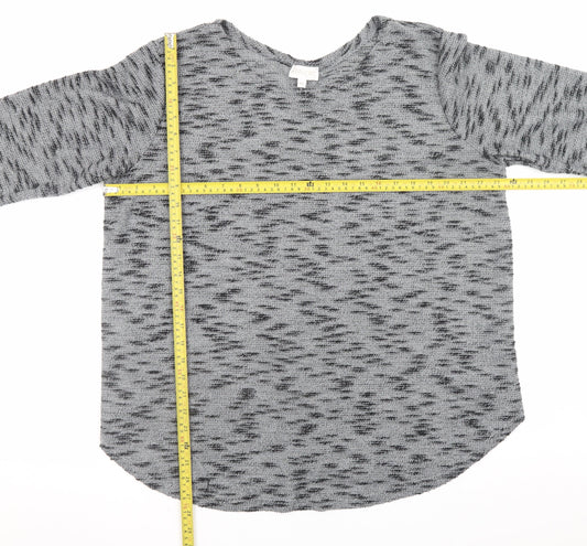 Apricot Women's Grey 3/4 Sleeve Pullover Knit Jumper M