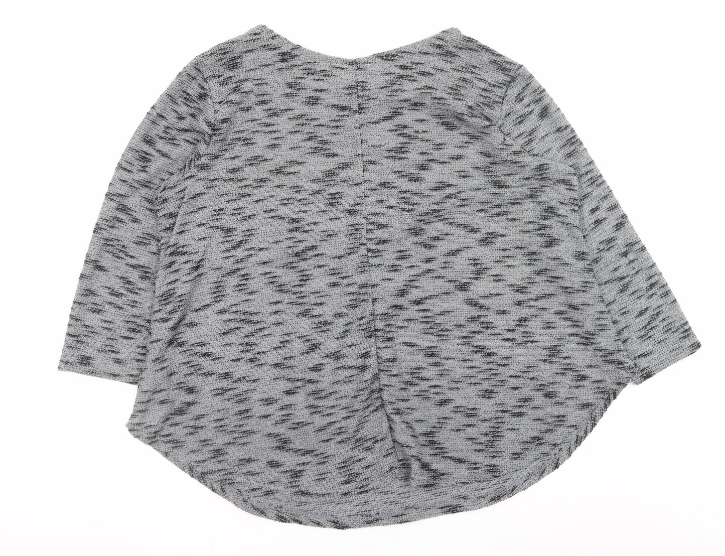 Apricot Women's Grey 3/4 Sleeve Pullover Knit Jumper M