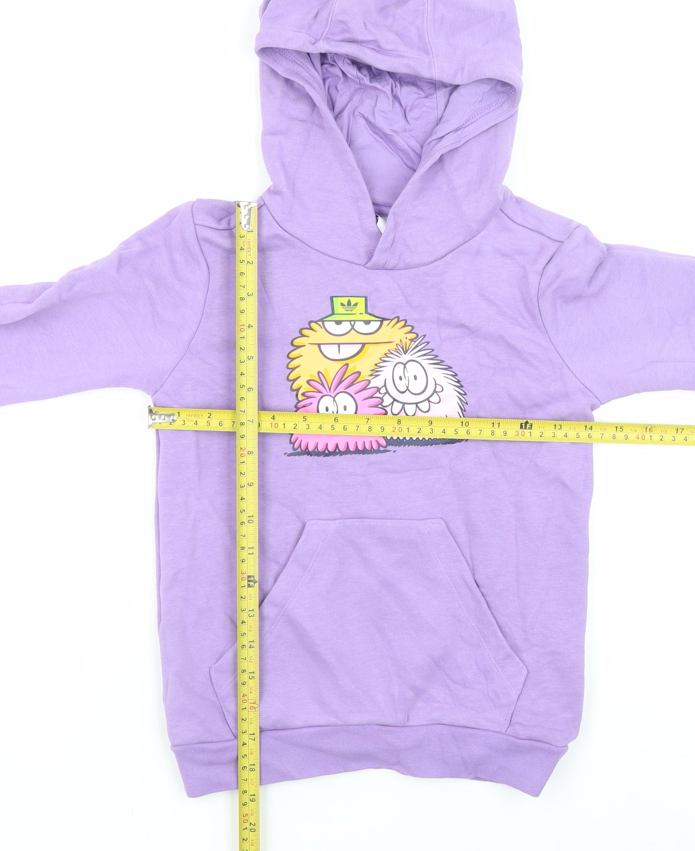Adidas Boys Purple Graphic Pullover Hoodie 7-8 Years Hooded Sweatshirt