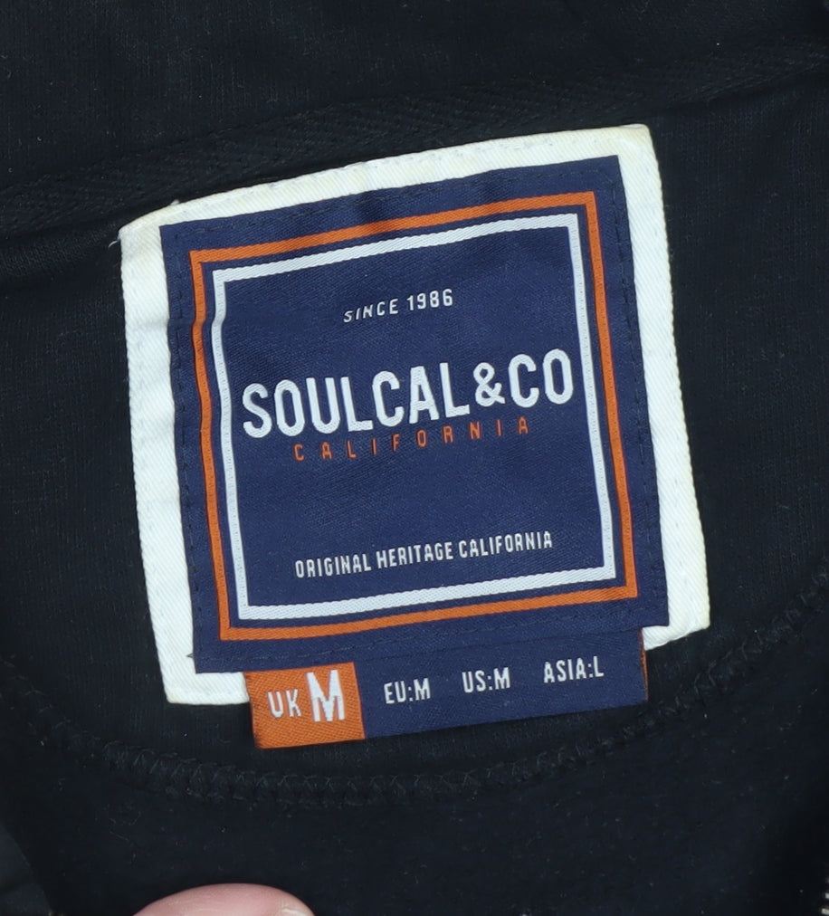 SoulCal & Co Men’s Black Full Zip Hoodie Size M