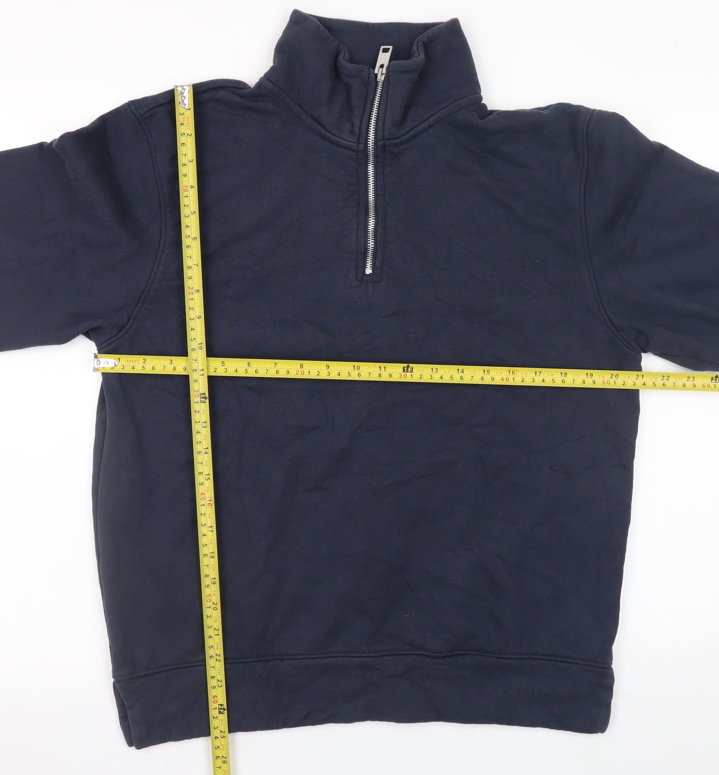 Casual Friday Men's Blue Cotton 1/2 Zip Sweatshirt Size M