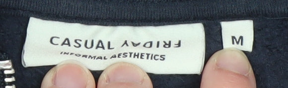 Casual Friday Men's Blue Cotton 1/2 Zip Sweatshirt Size M